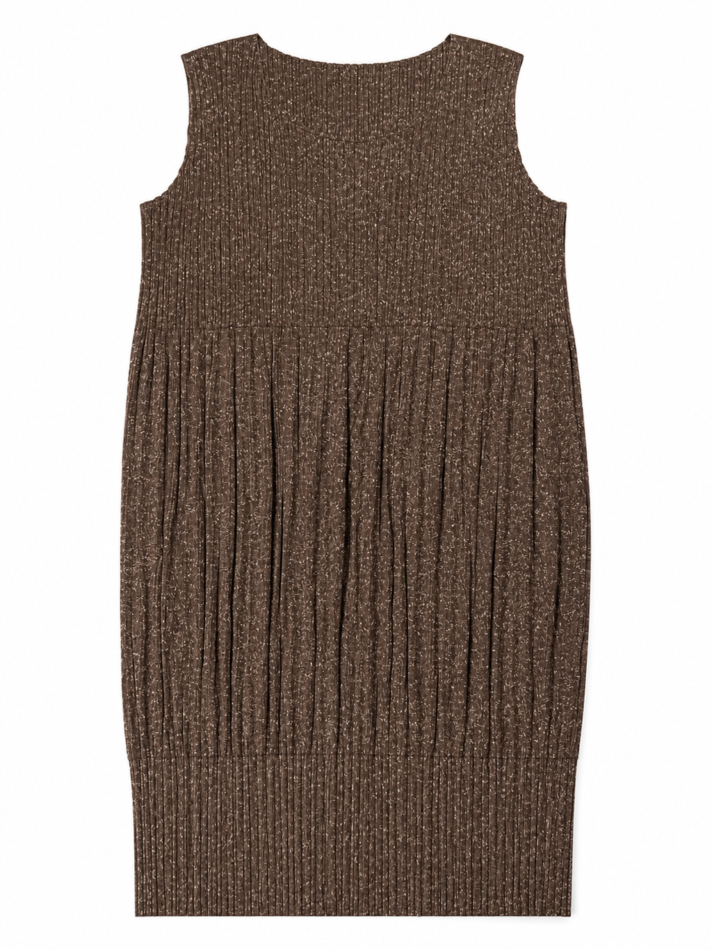 Charcoal Sleeveless Pleated Midi Dress