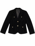 Regal Edge Velvet Blazer