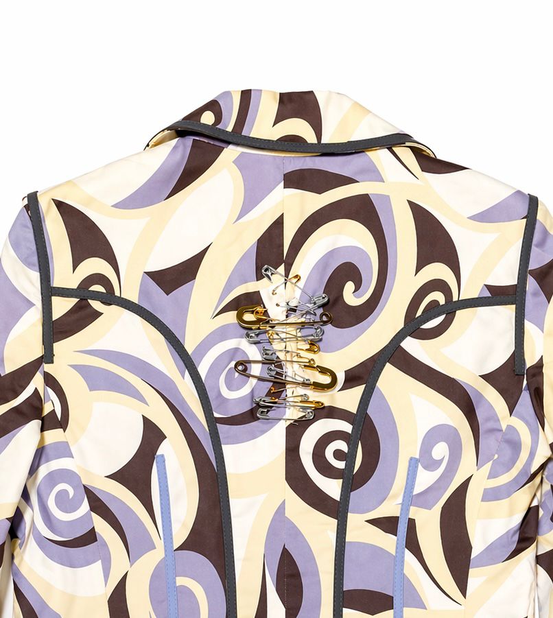 Motif Blazer with pinwork behind