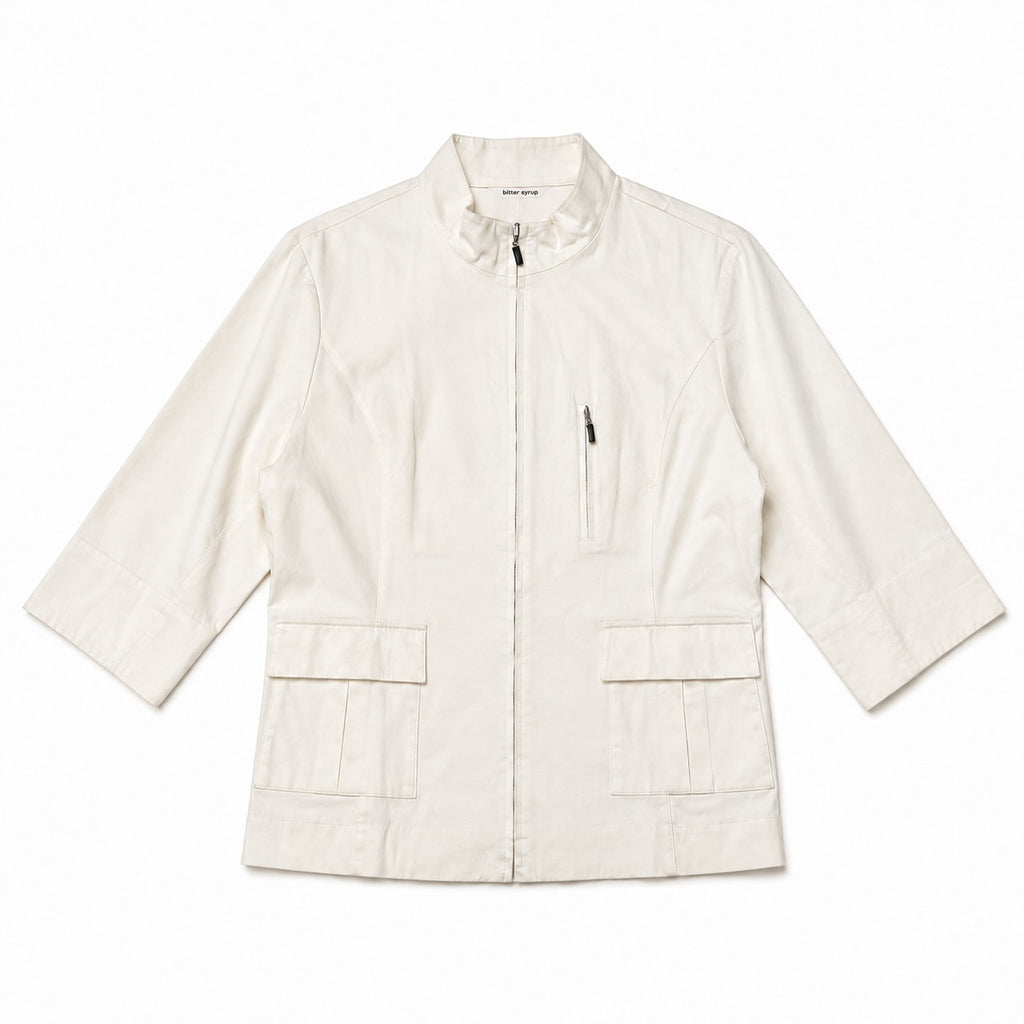 Ivory Minimal Utility Jacket
