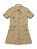 Khaki Multi Pocket Utility Dress
