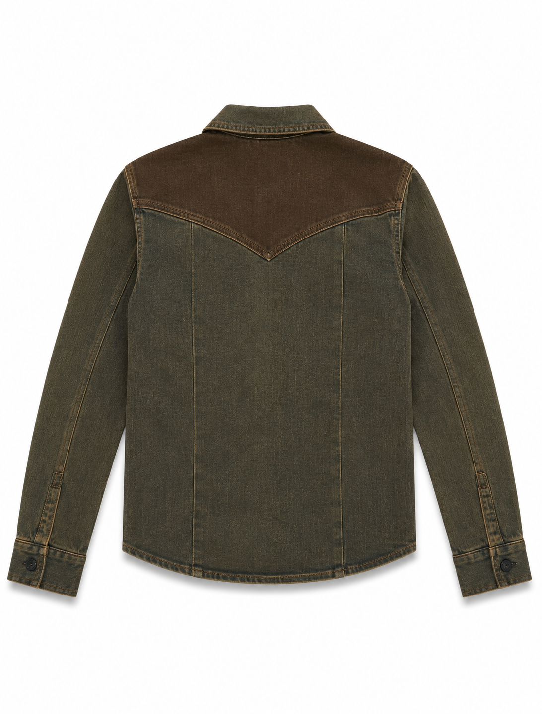 Tornado Mart Patchwork Denim Shirt