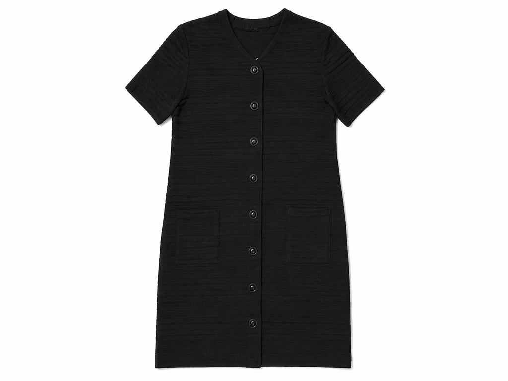 Yves Saint Laurent Vintage Noir Button Front Dress