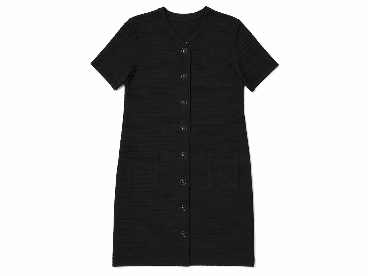 Yves Saint Laurent Vintage Noir Button Front Dress