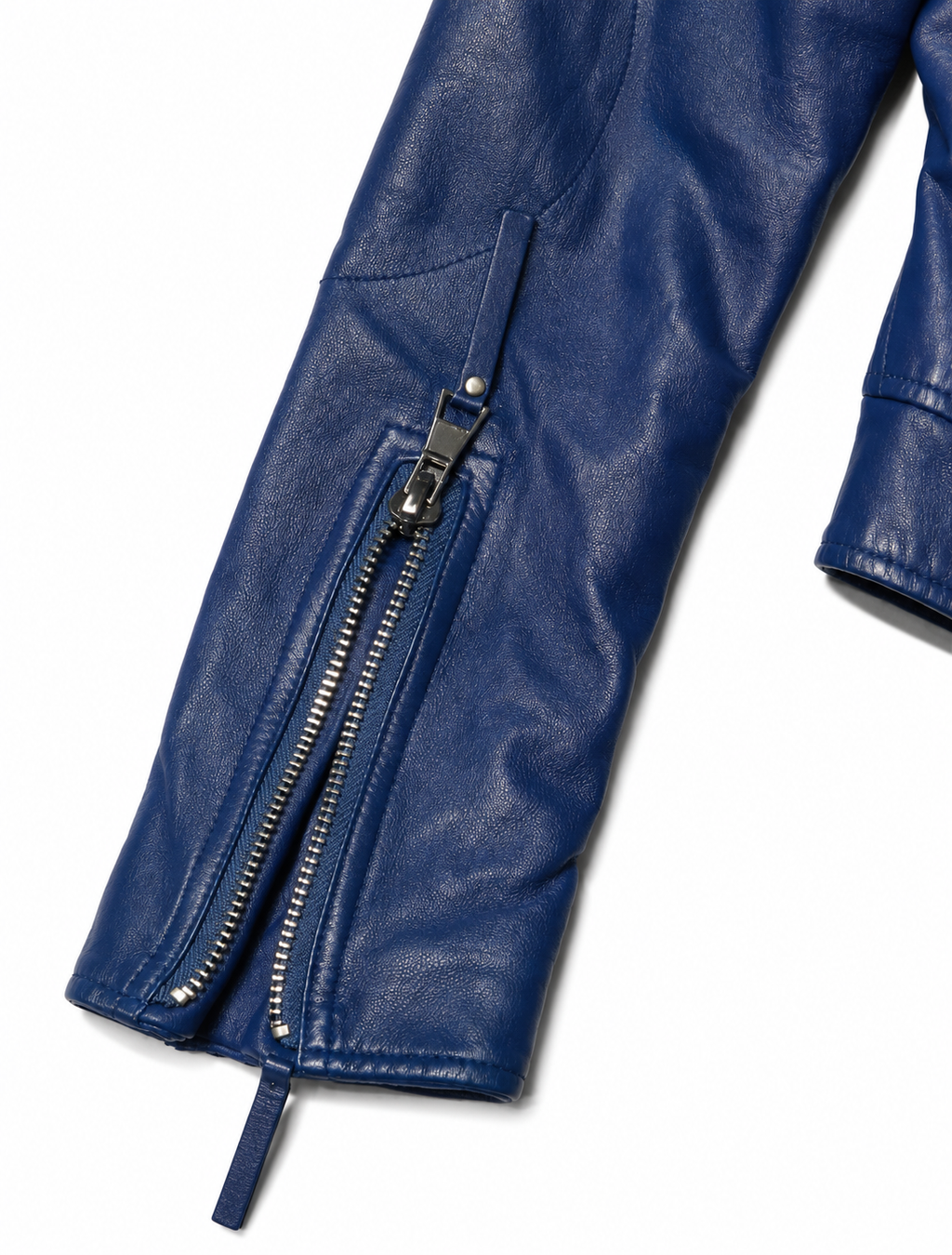 VIntage Cobalt Nappa/Lambskin Asymmetrical Biker Jacket