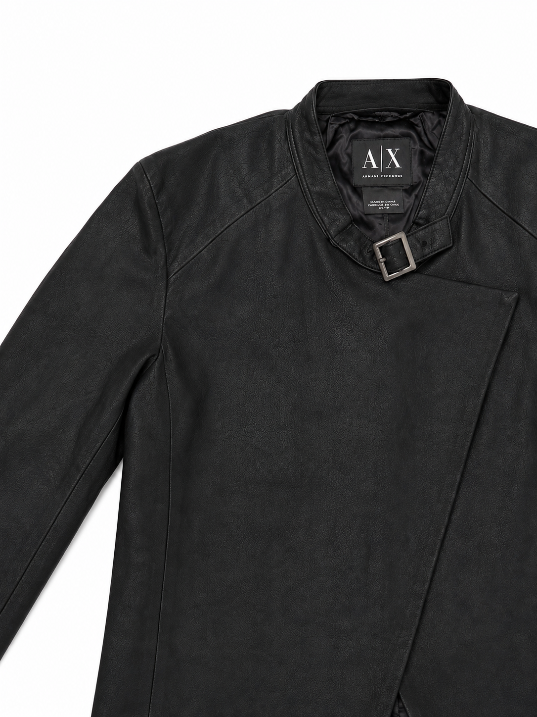 Armani Exchange Archive (A|X) Asymmetrical Zip/Wrap Moto Jacket SS12 Collection — view 2