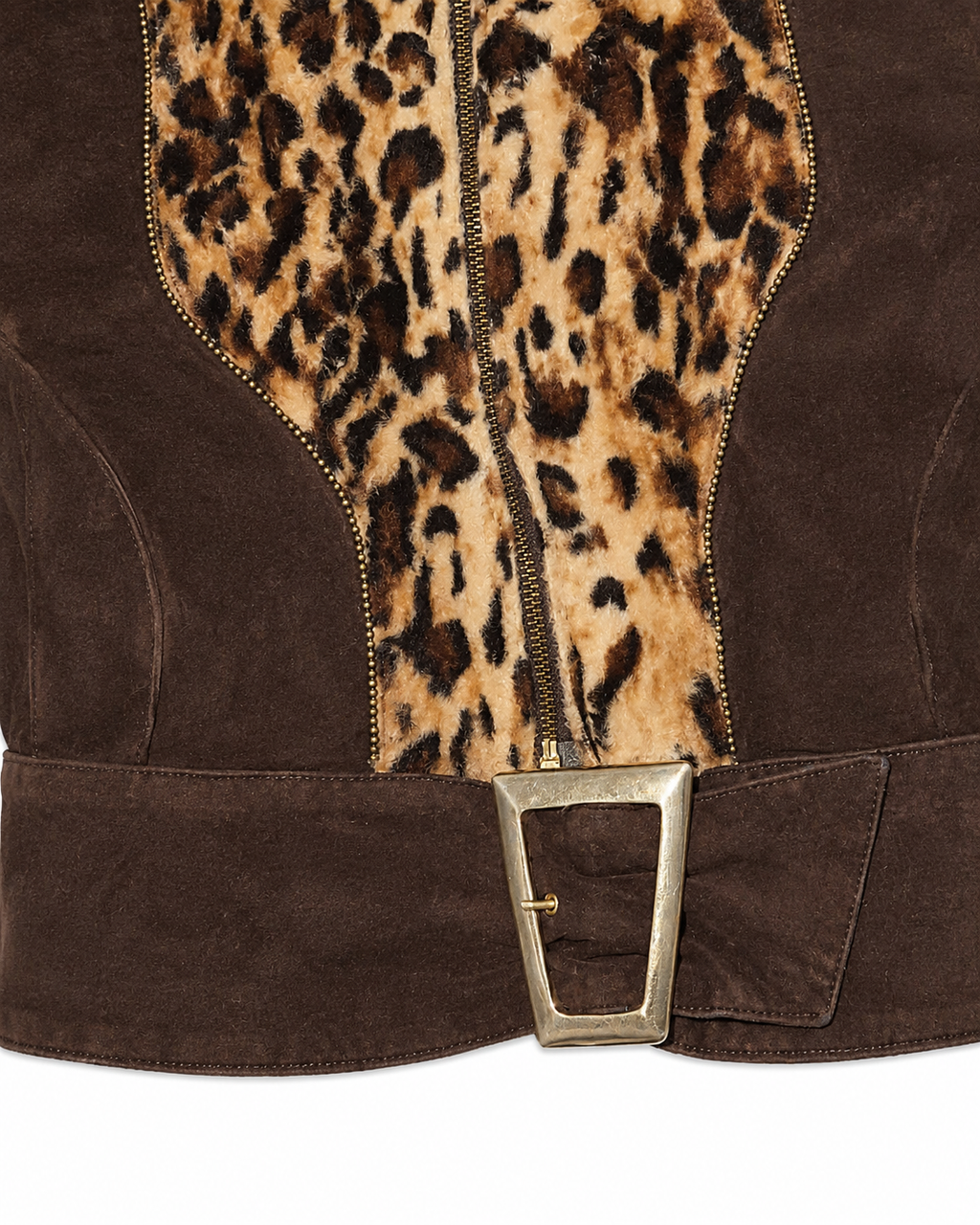Rayi 90's Japanese Gyaru Suede Paded Biker Jacket