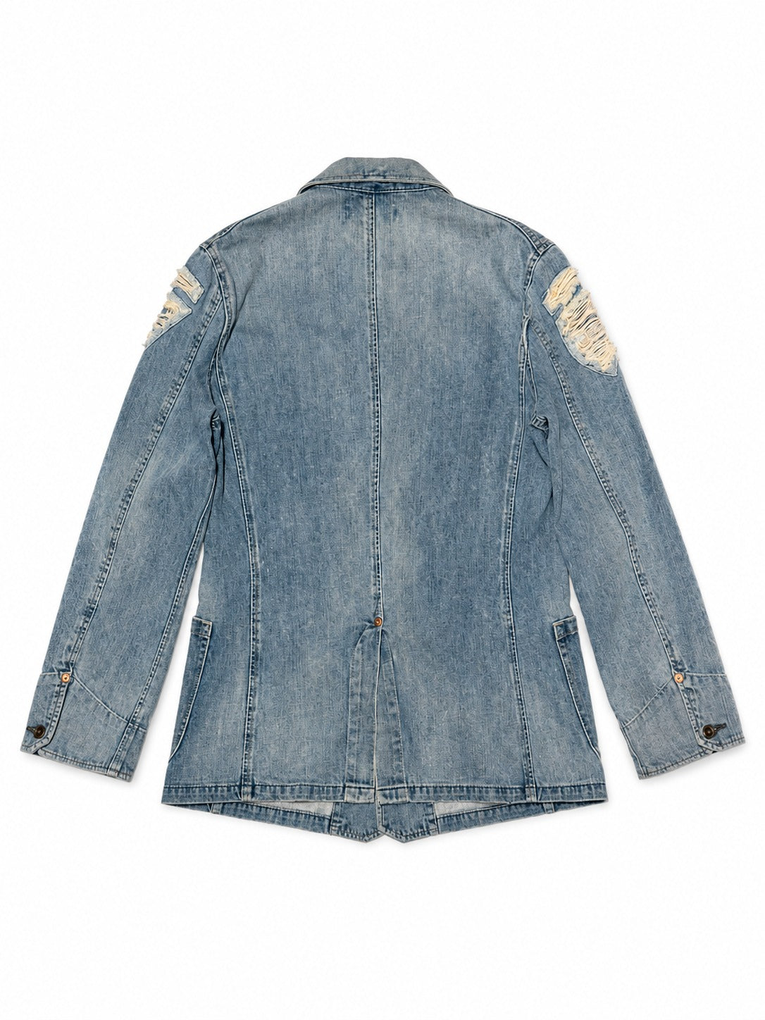 Reconstructed Distressed Denim Jacket