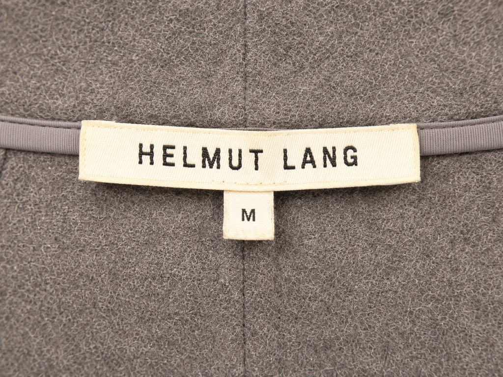 Helmut Lang Wool Hooded Coat with Sheepskin Collar — Photo 3 | FRAK/TURE Archive