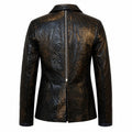 Tactical Stapleline Wrinkle Genuine Calfskin Leather Coat