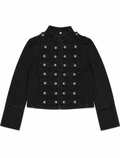 Washed Black Denim Napoleonic Hussar Jacket