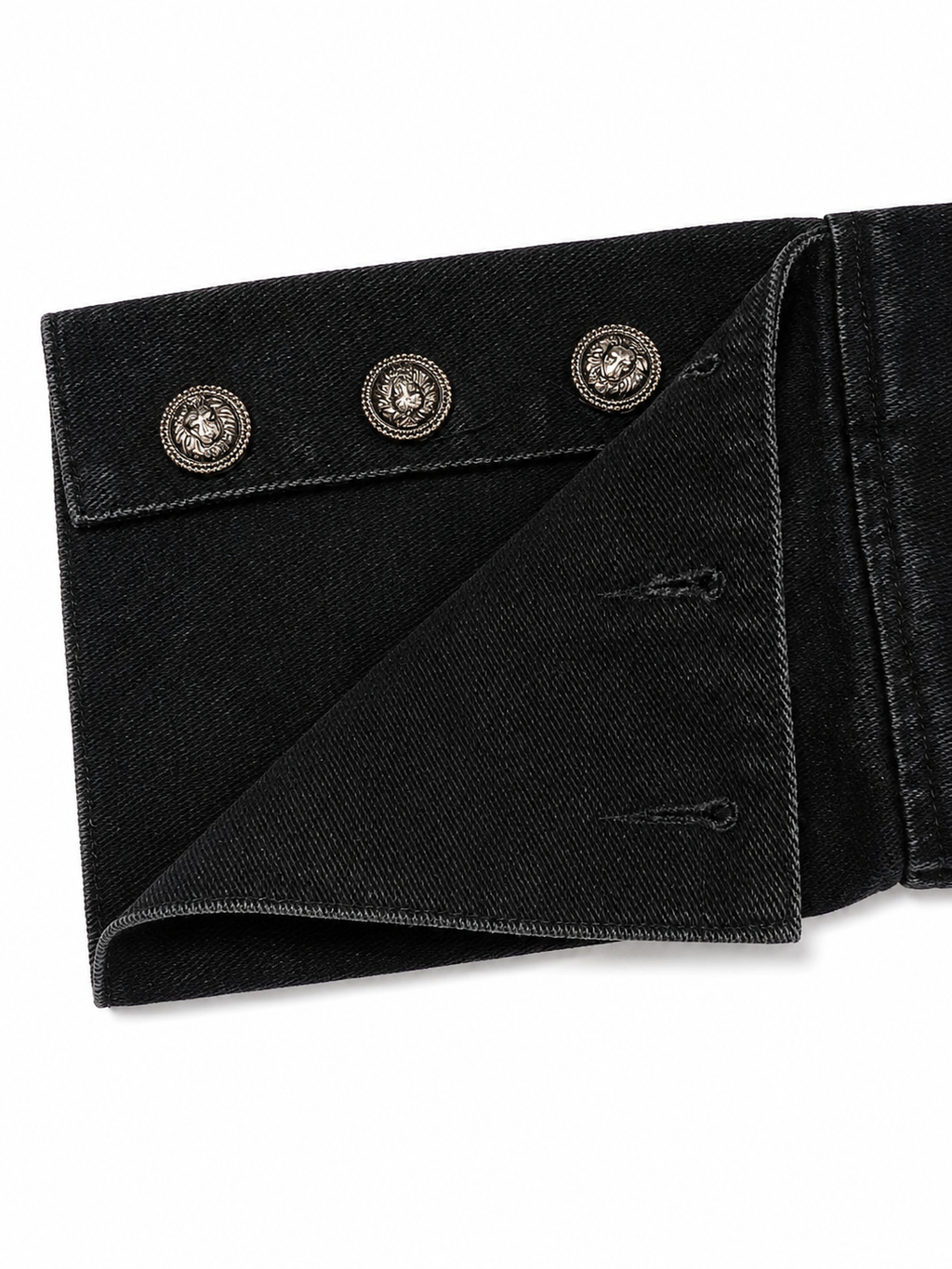 Washed Black Denim Napoleonic Hussar Jacket