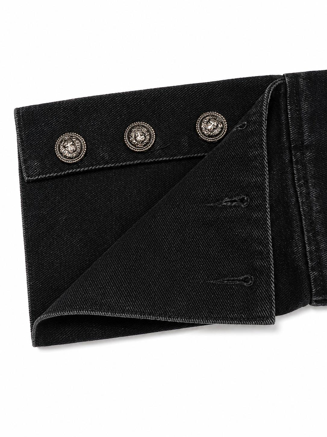 Washed Black Denim Napoleonic Hussar Jacket