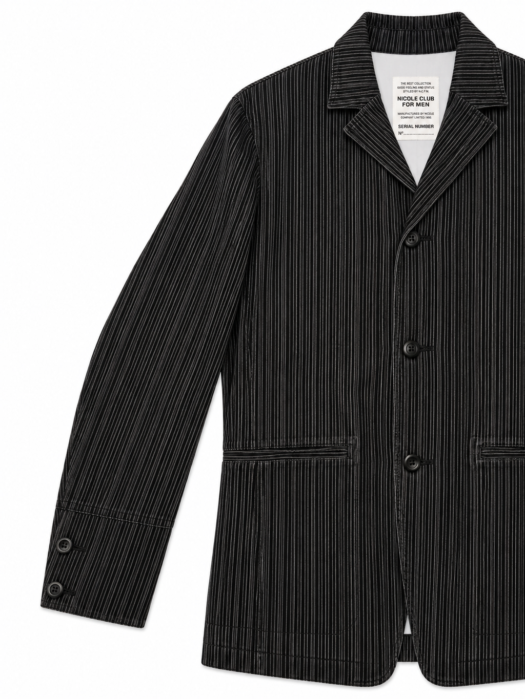 Nicole Club Homme Vertical Pleat Tailored Blazer
