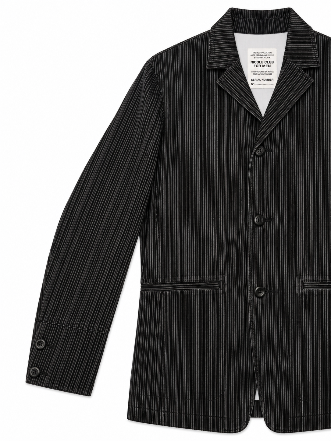 Nicole Club Homme Vertical Pleat Tailored Blazer