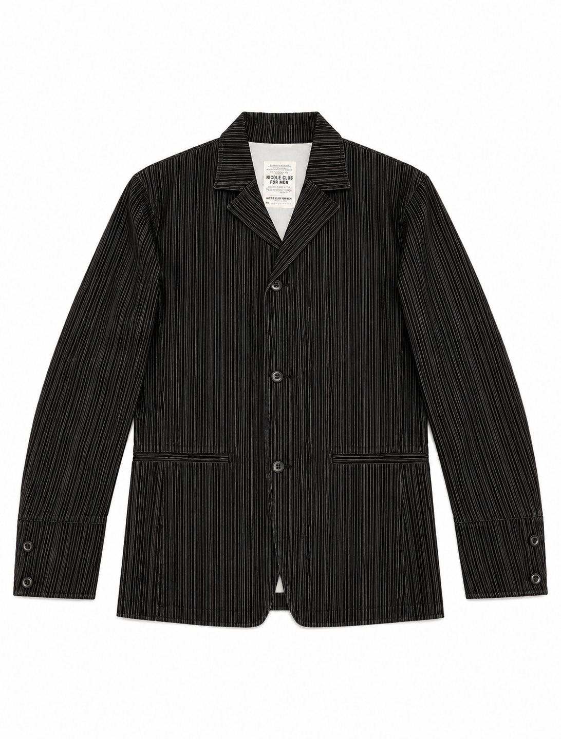 Nicole Club Homme Vertical Pleat Tailored Blazer