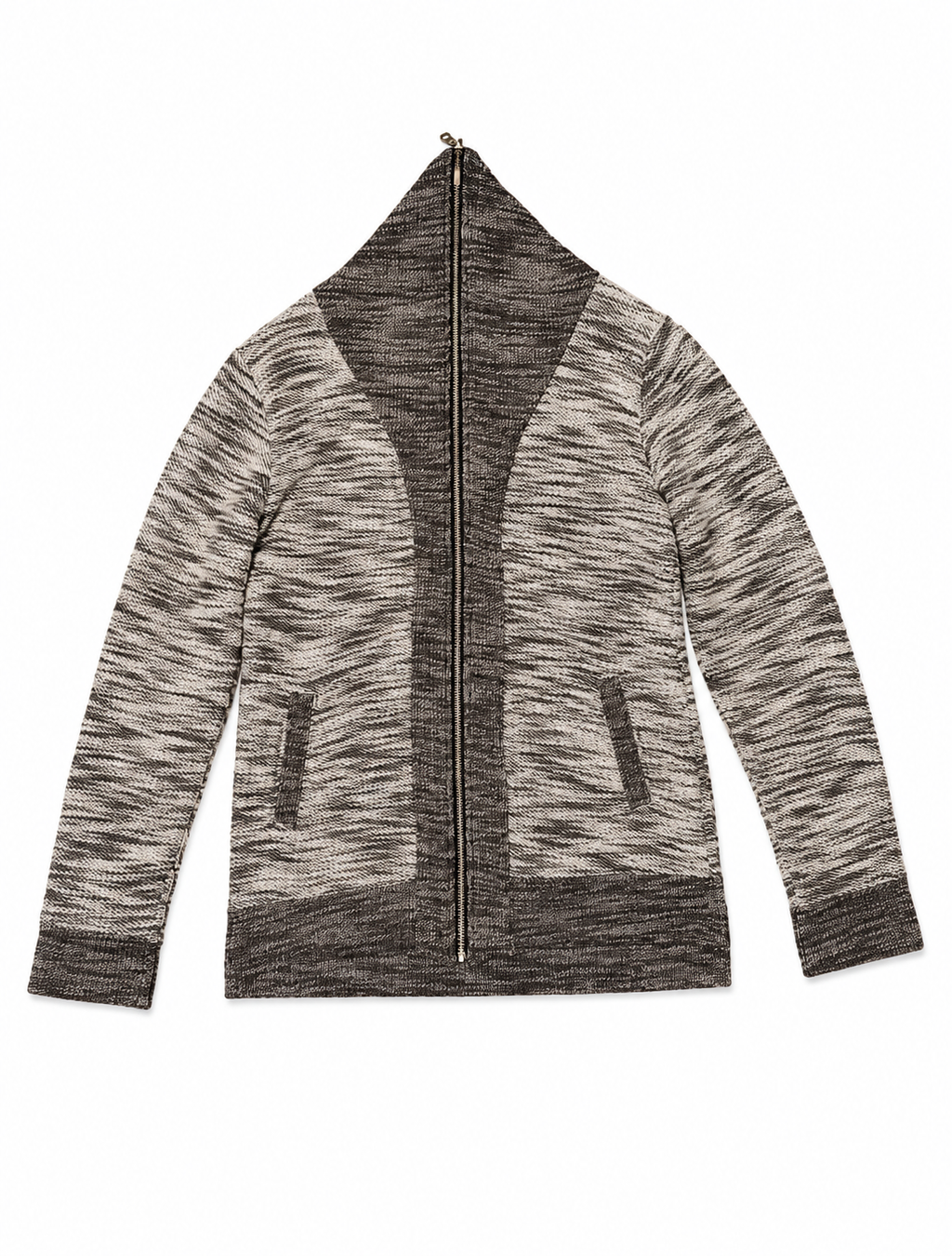 In The Attic Vintage Marled Hooded Zip Outerwear