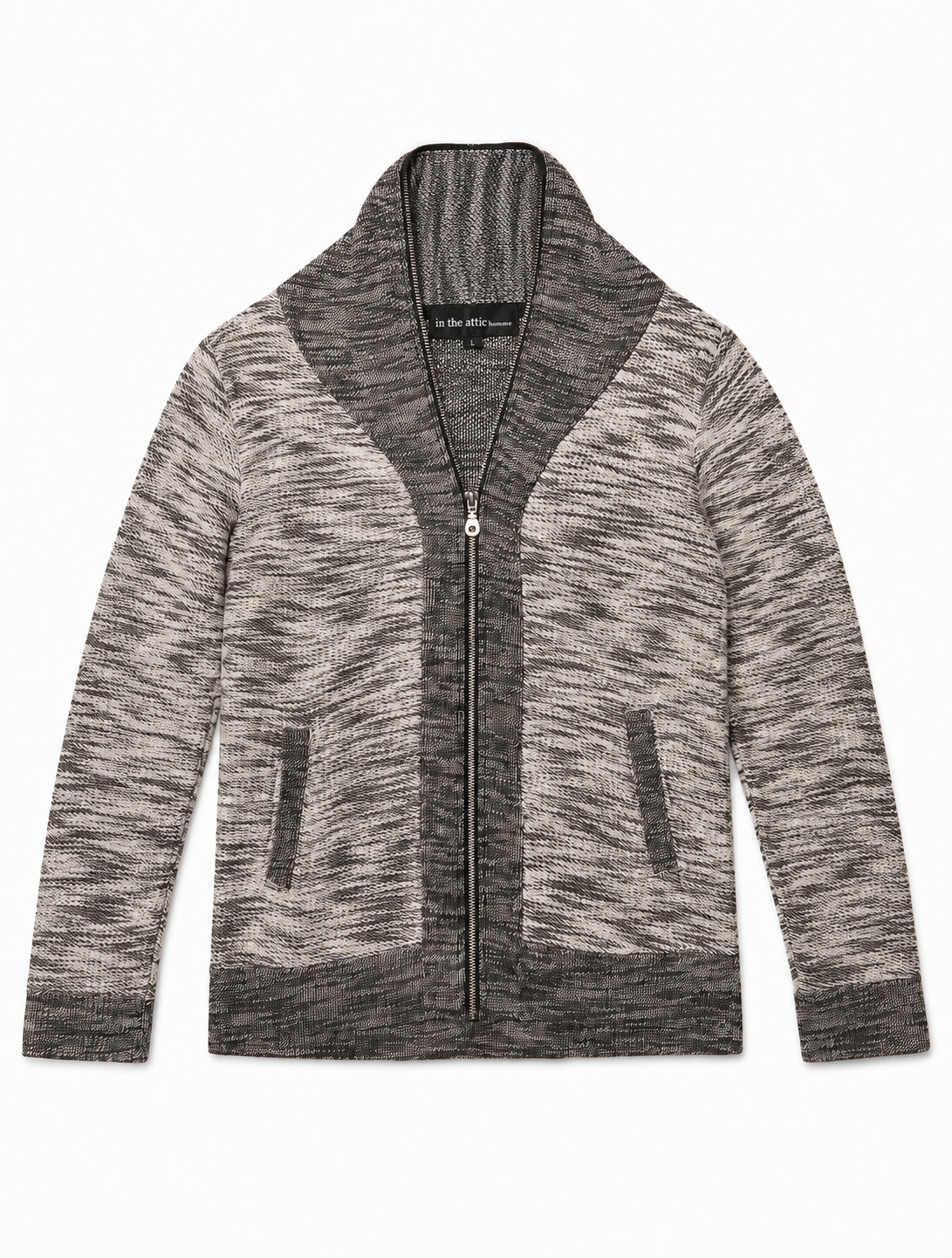 In The Attic Vintage Marled Hooded Zip Outerwear