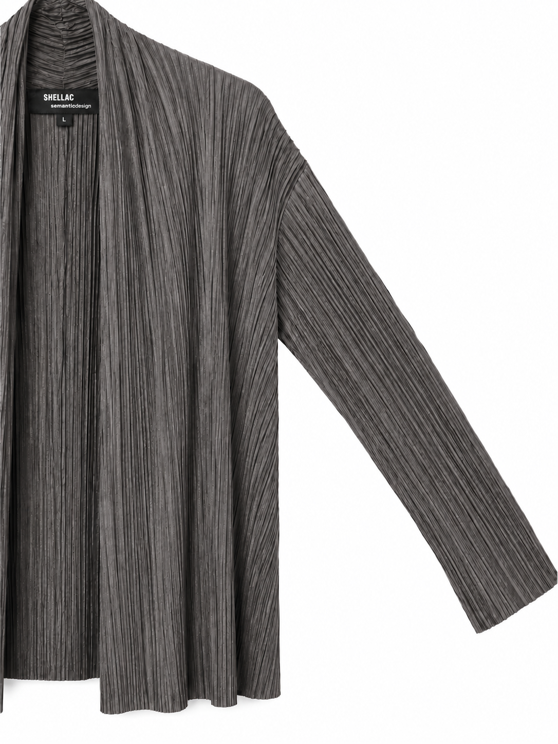 SHELLAC x SEMANTIC DESIGN Vintage Pleated Drape Cardigan