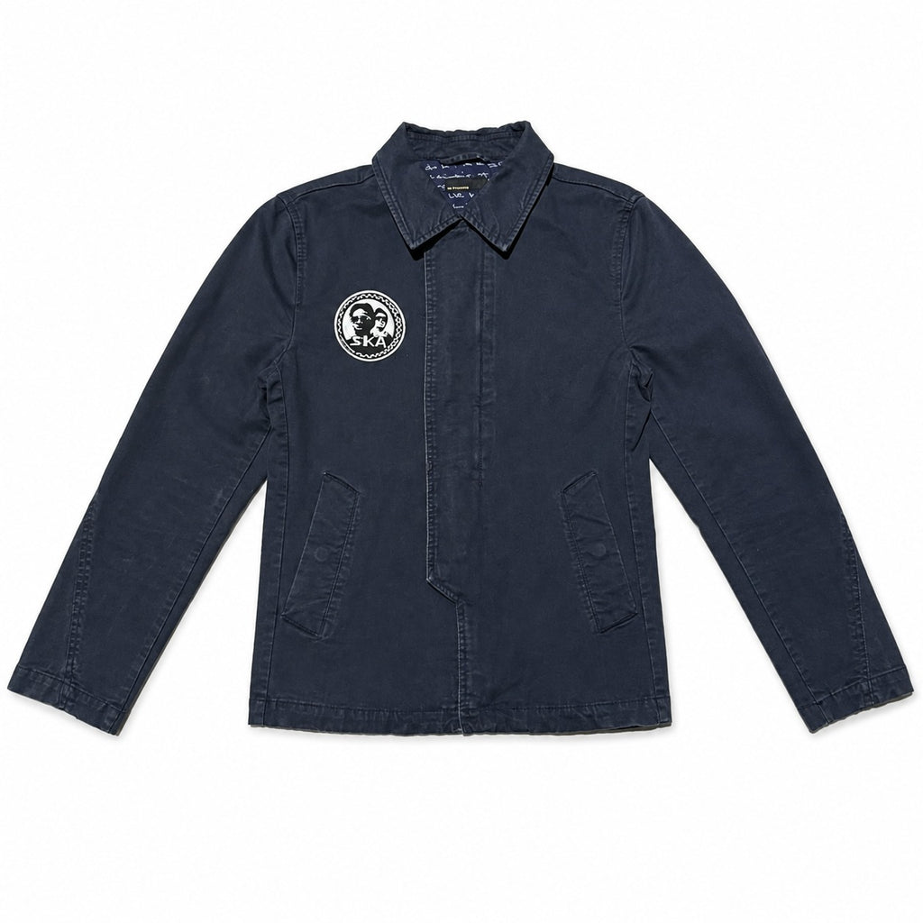 Vintage Navy Graphic Car Coat