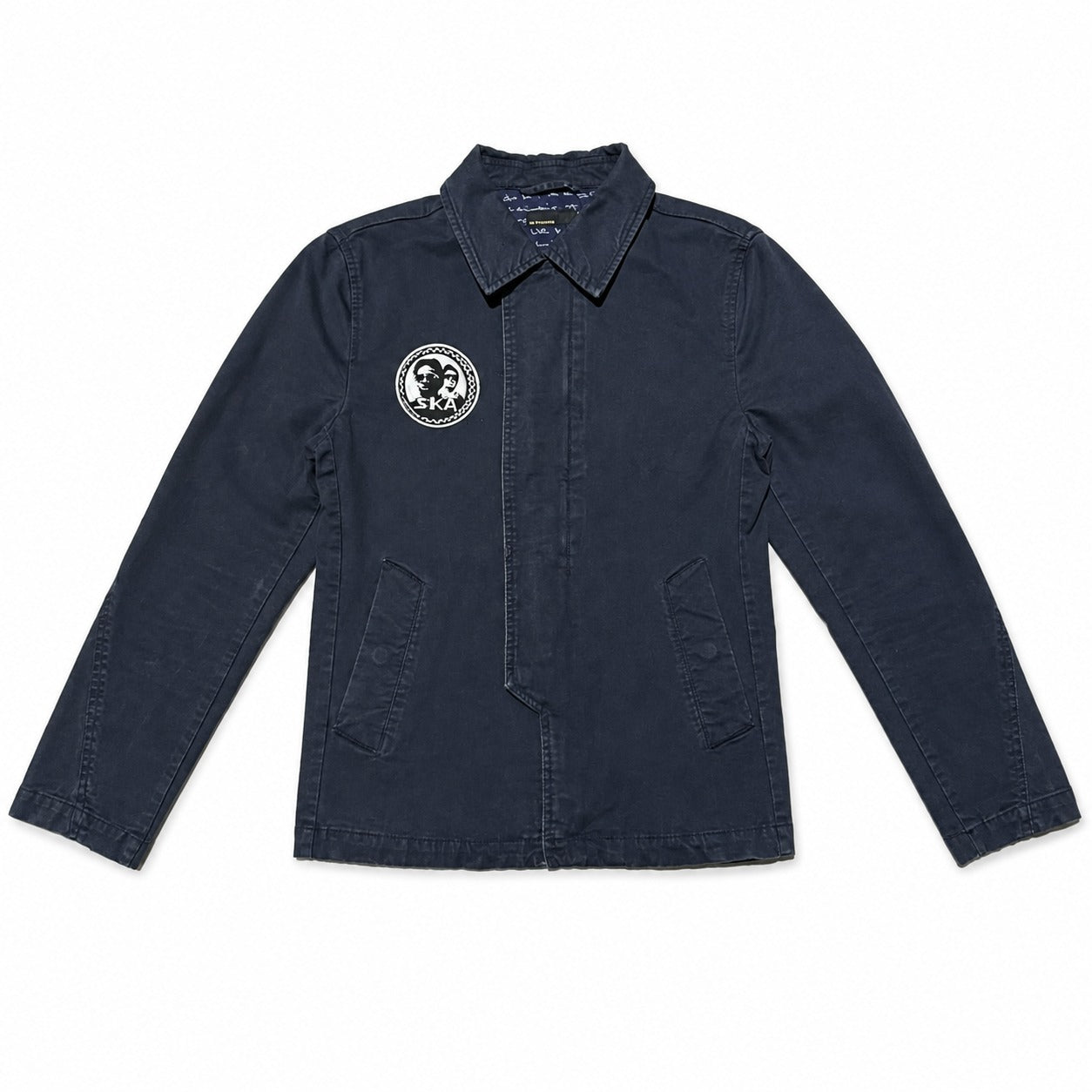 Vintage Navy Graphic Car Coat