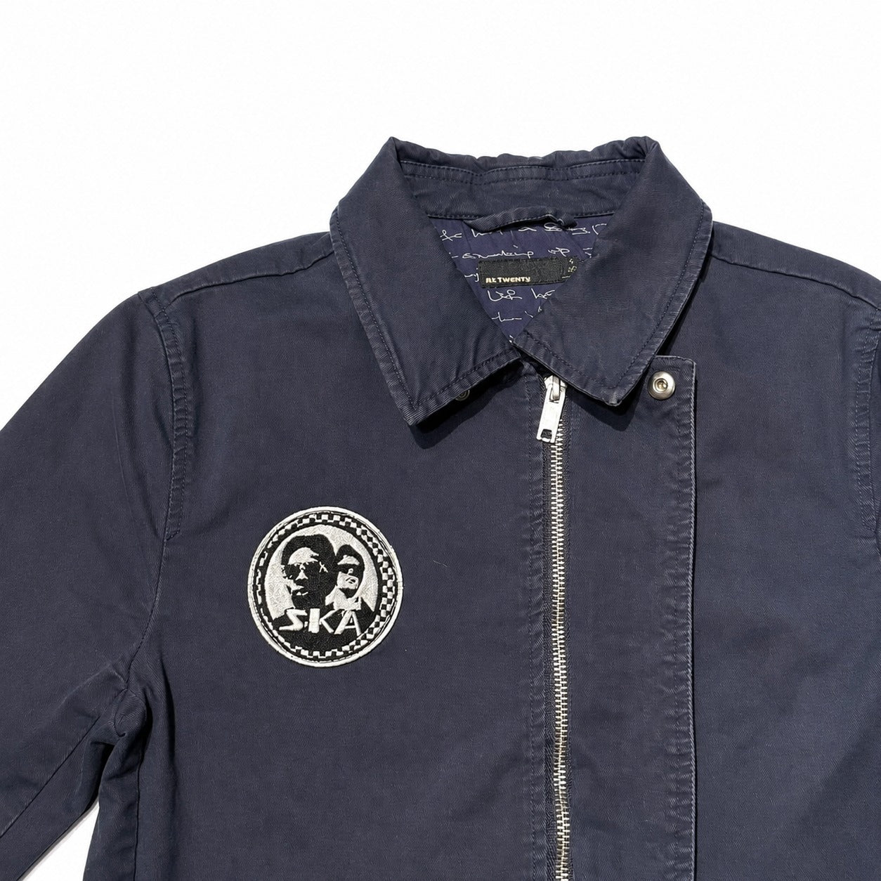 Vintage Navy Graphic Car Coat