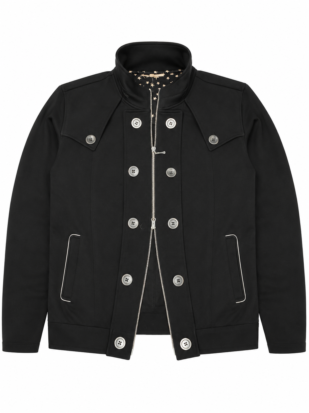 Semantic Design Napoleon Military Star Printed Jacket