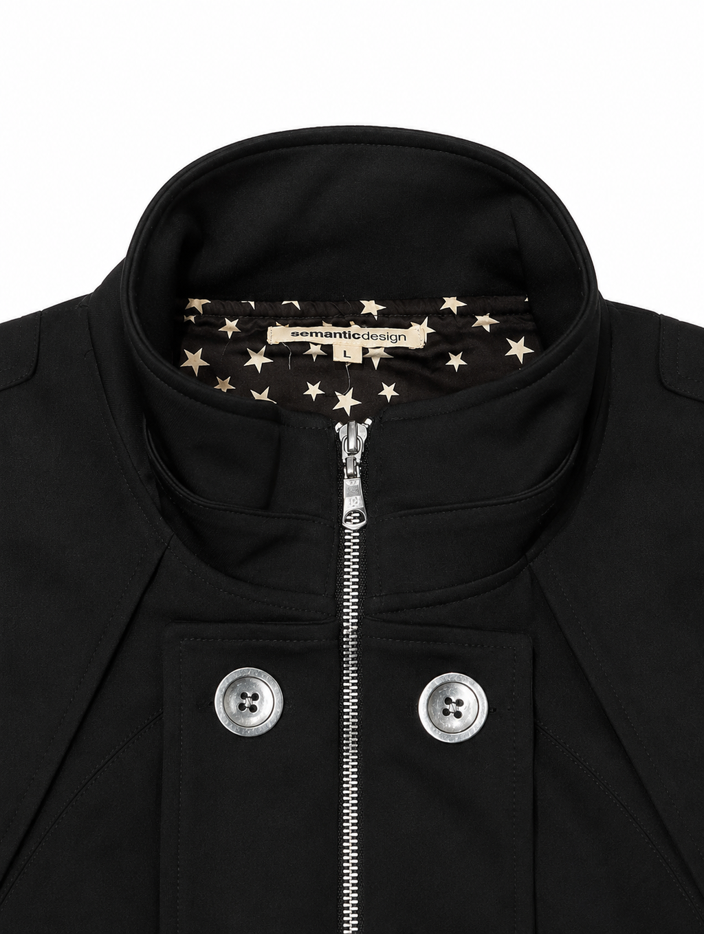 Semantic Design Napoleon Military Star Printed Jacket