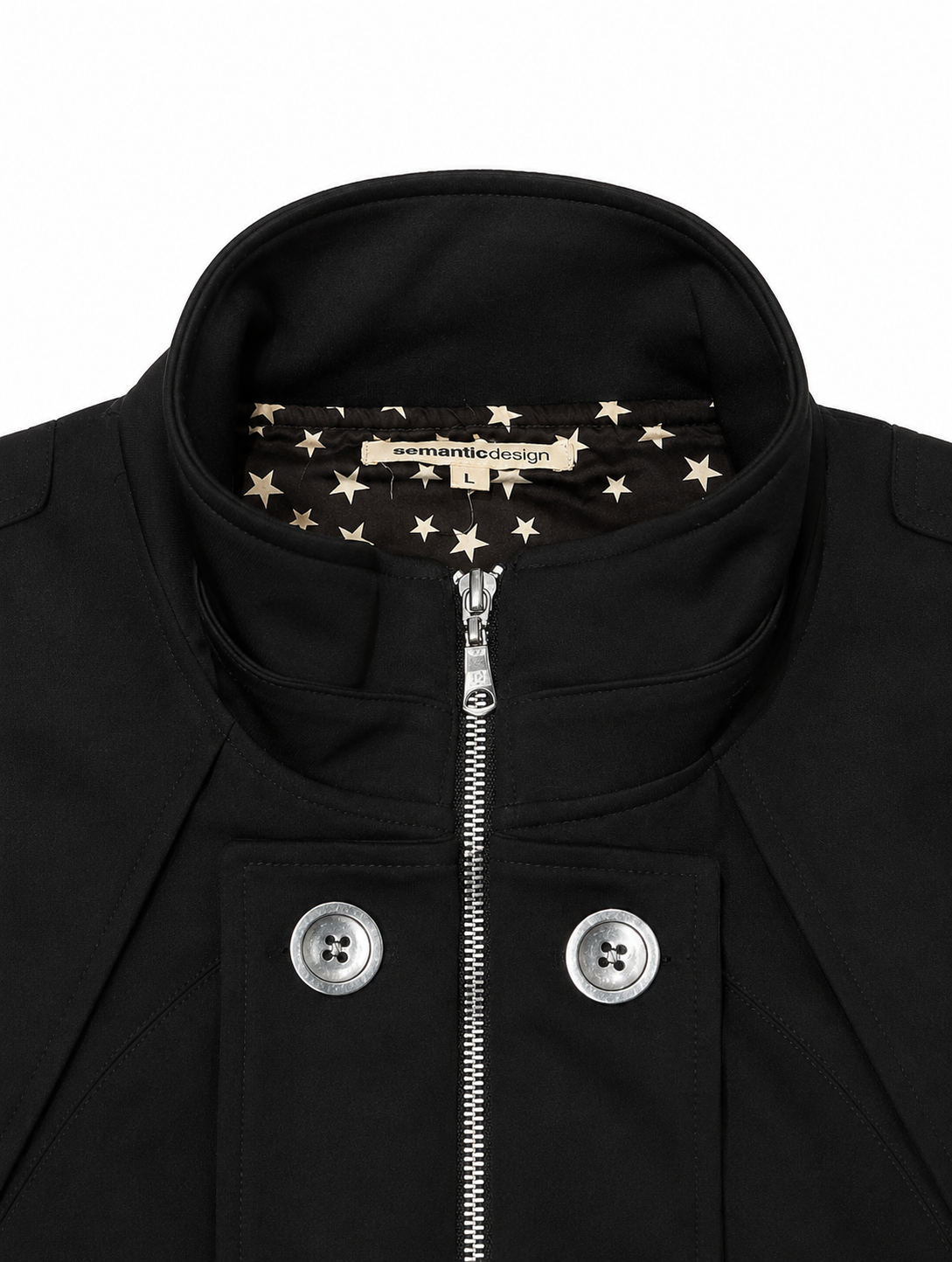 Semantic Design Napoleon Military Star Printed Jacket