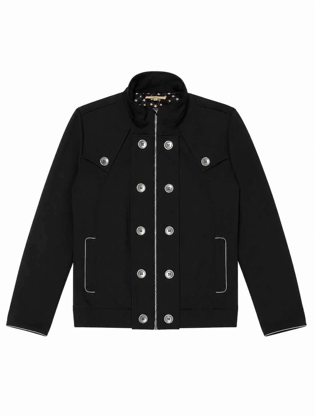 Semantic Design Napoleon Military Star Printed Jacket