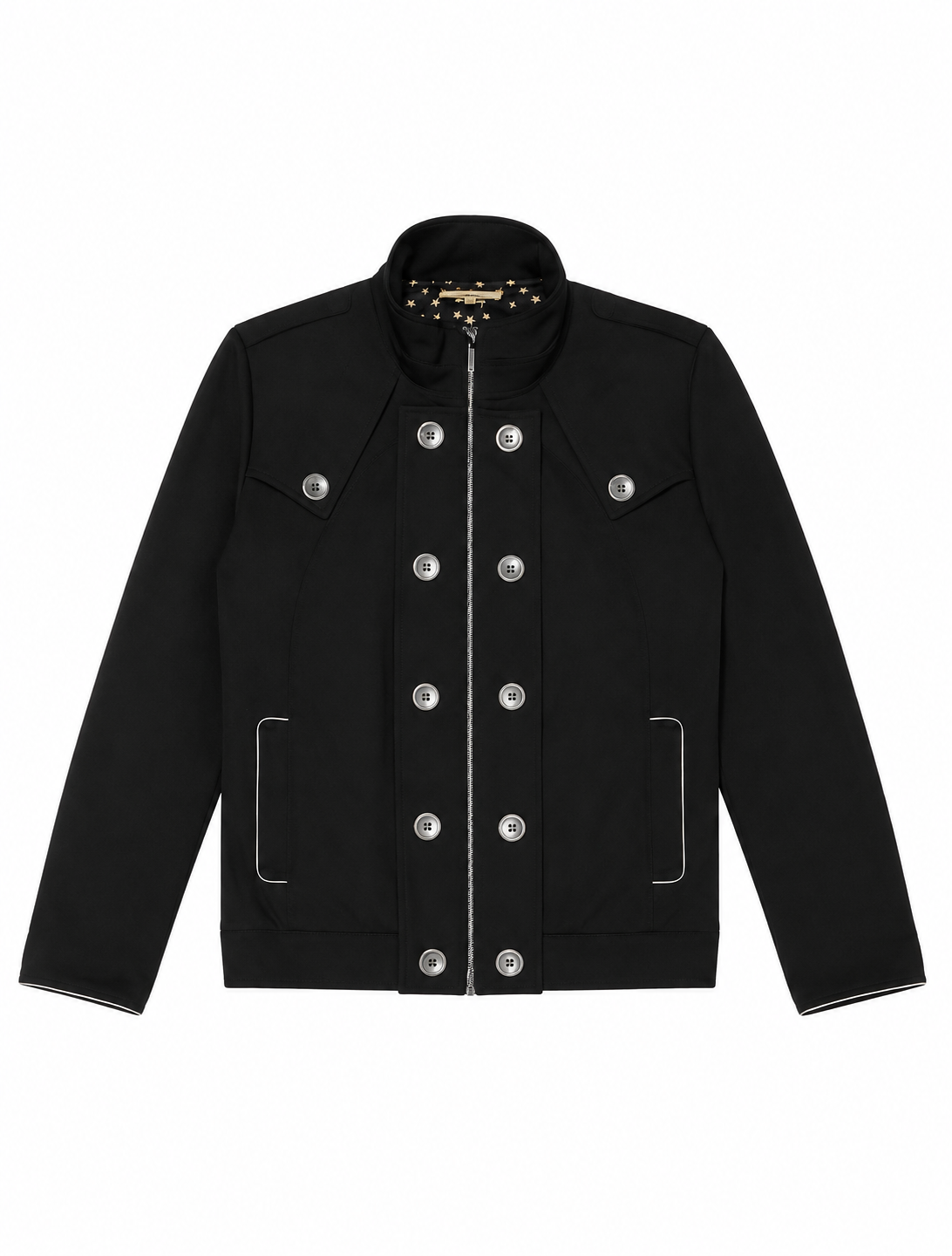 Semantic Design Napoleon Military Star Printed Jacket