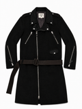 Jean Paul Gaultier Vintage Femme Wool Trench Coat with Moto Detailing
