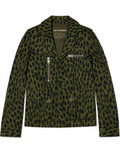 SLY GLAMOUR leopard field jacket front view