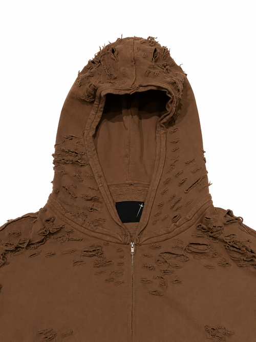 distressed hoodie