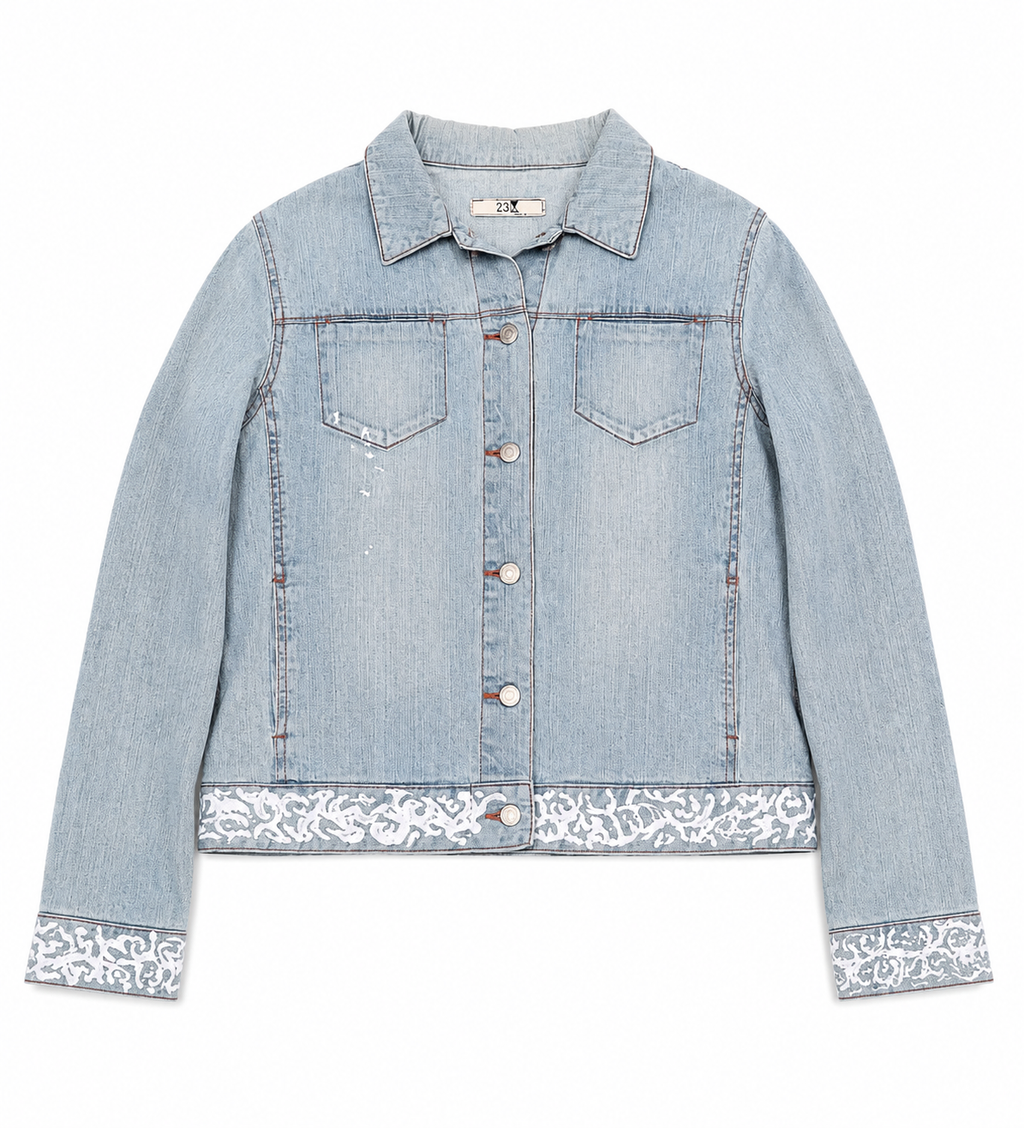 Customed Vintage Tribal Paint Denim Jacket
