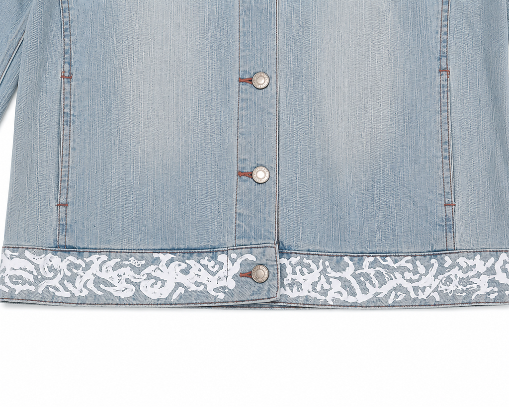 Customed Vintage Tribal Paint Denim Jacket