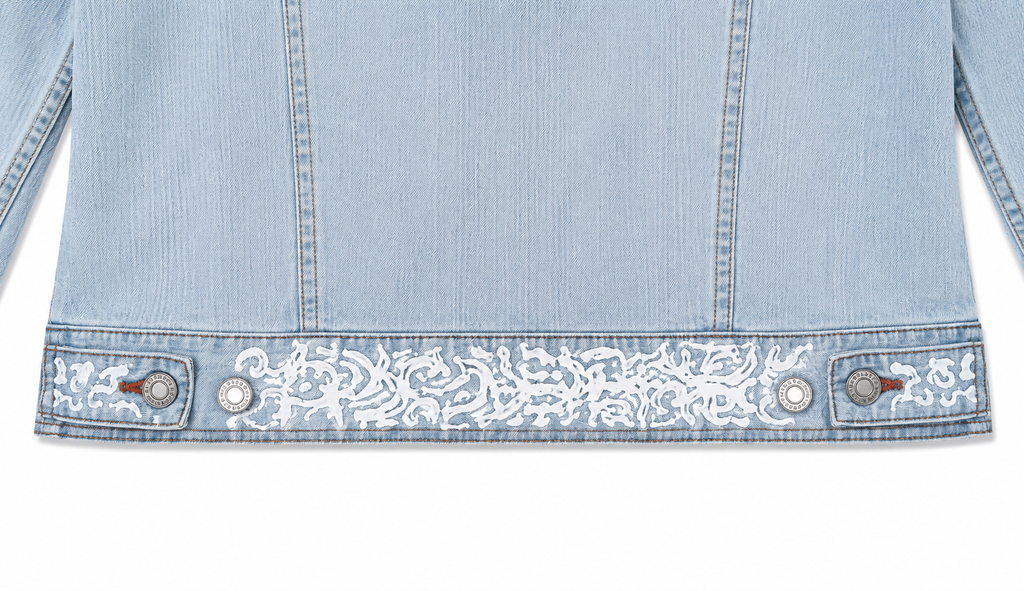Customed Vintage Tribal Paint Denim Jacket