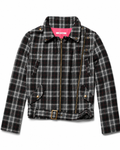 Miel Crishunant Vintage Japanese Glam Punk Plaid Tartan Motor Jacket