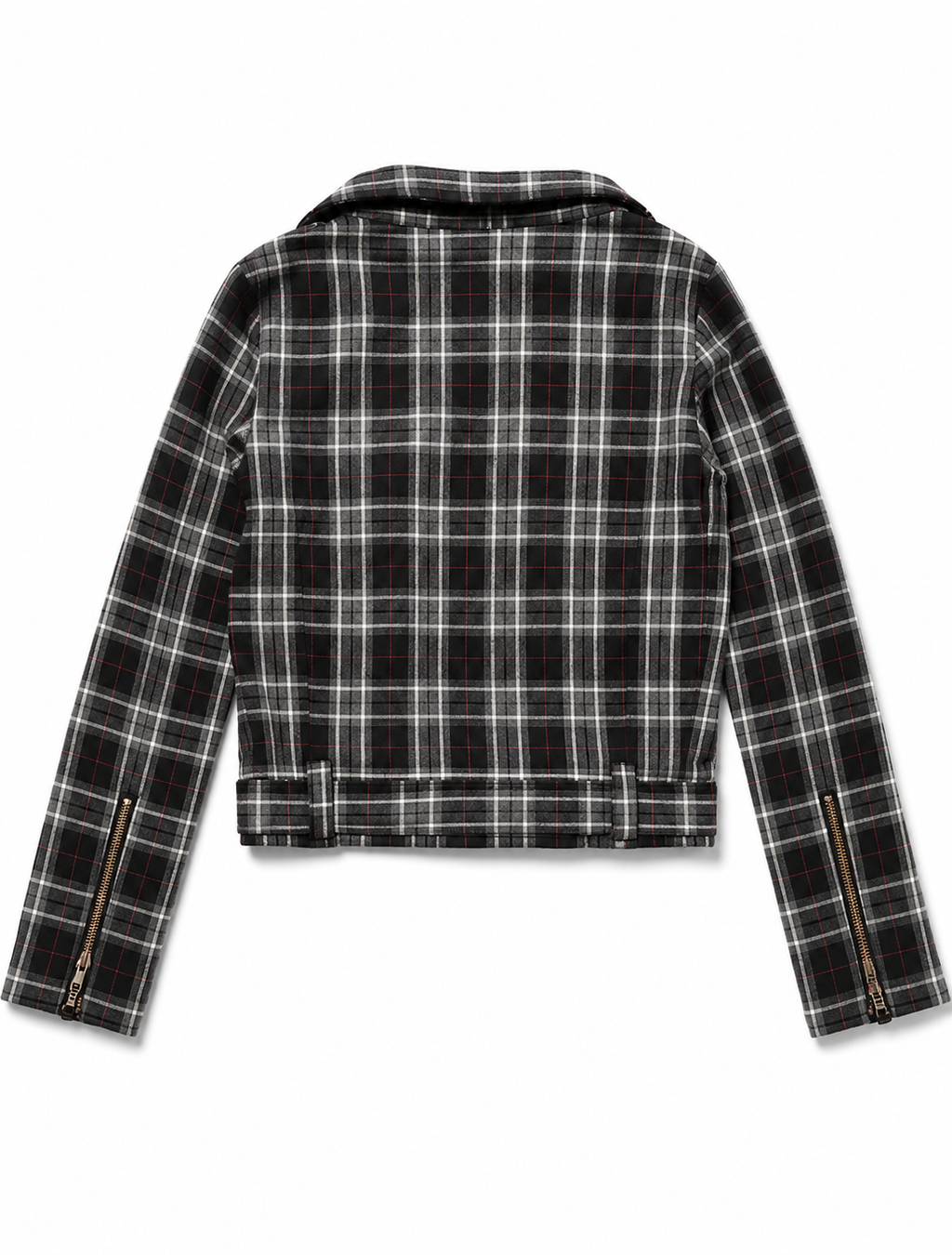 Miel Crishunant Vintage Japanese Glam Punk Plaid Tartan Motor Jacket