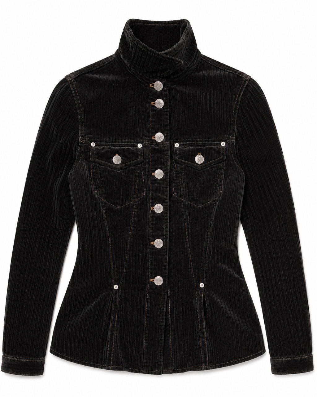 Jean Paul Gaultier Archival Fall/Winter 1999 "Les Enfants terribles"Jeans Black Corduroy Trucker Jacket