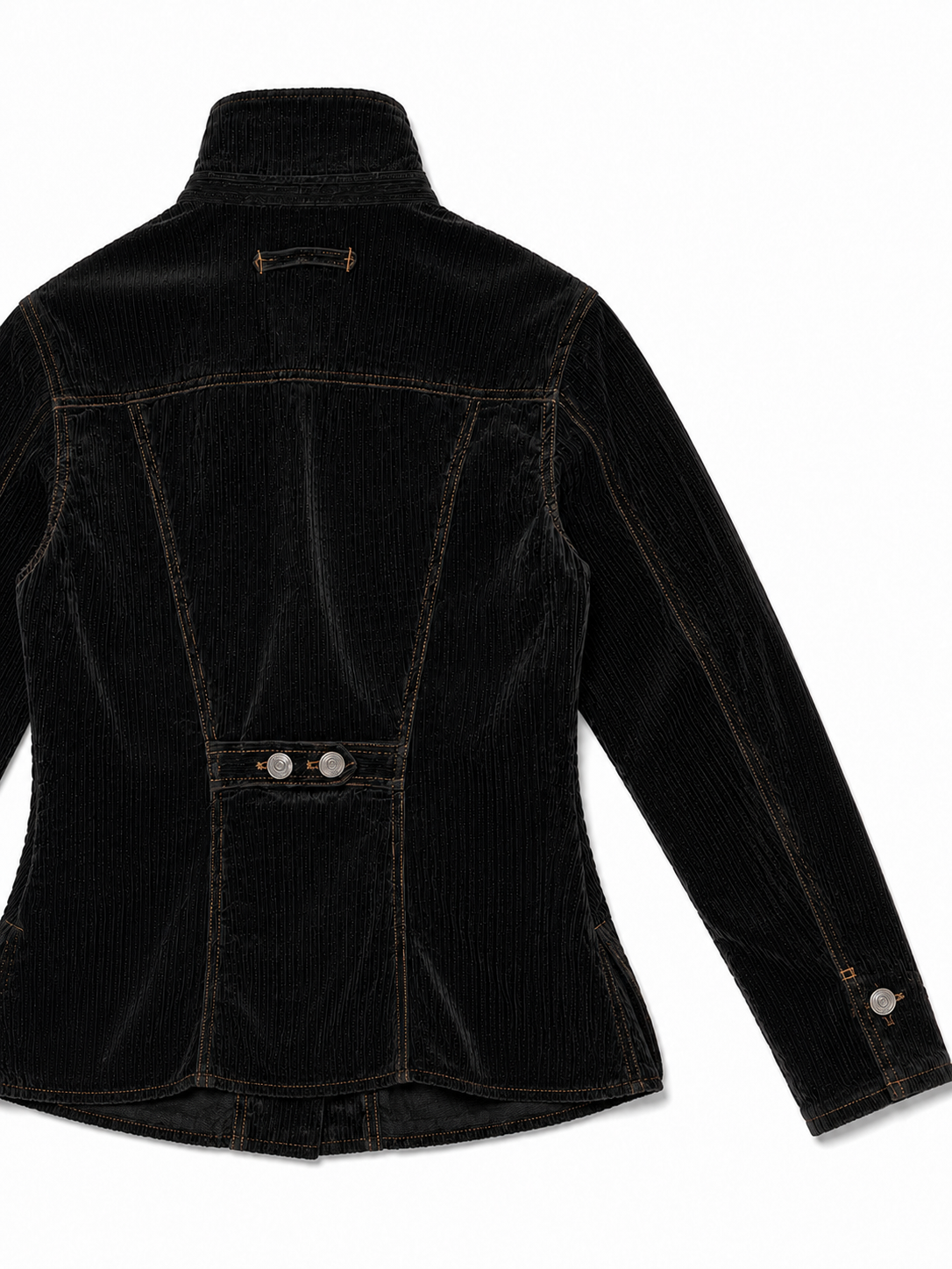 Jean Paul Gaultier Archival Fall/Winter 1999 "Les Enfants terribles"Jeans Black Corduroy Trucker Jacket