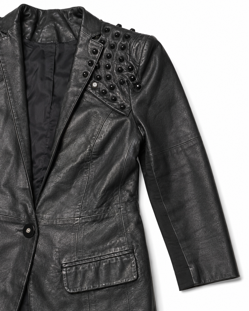 Studded Biker Moto Lambskin Jacket