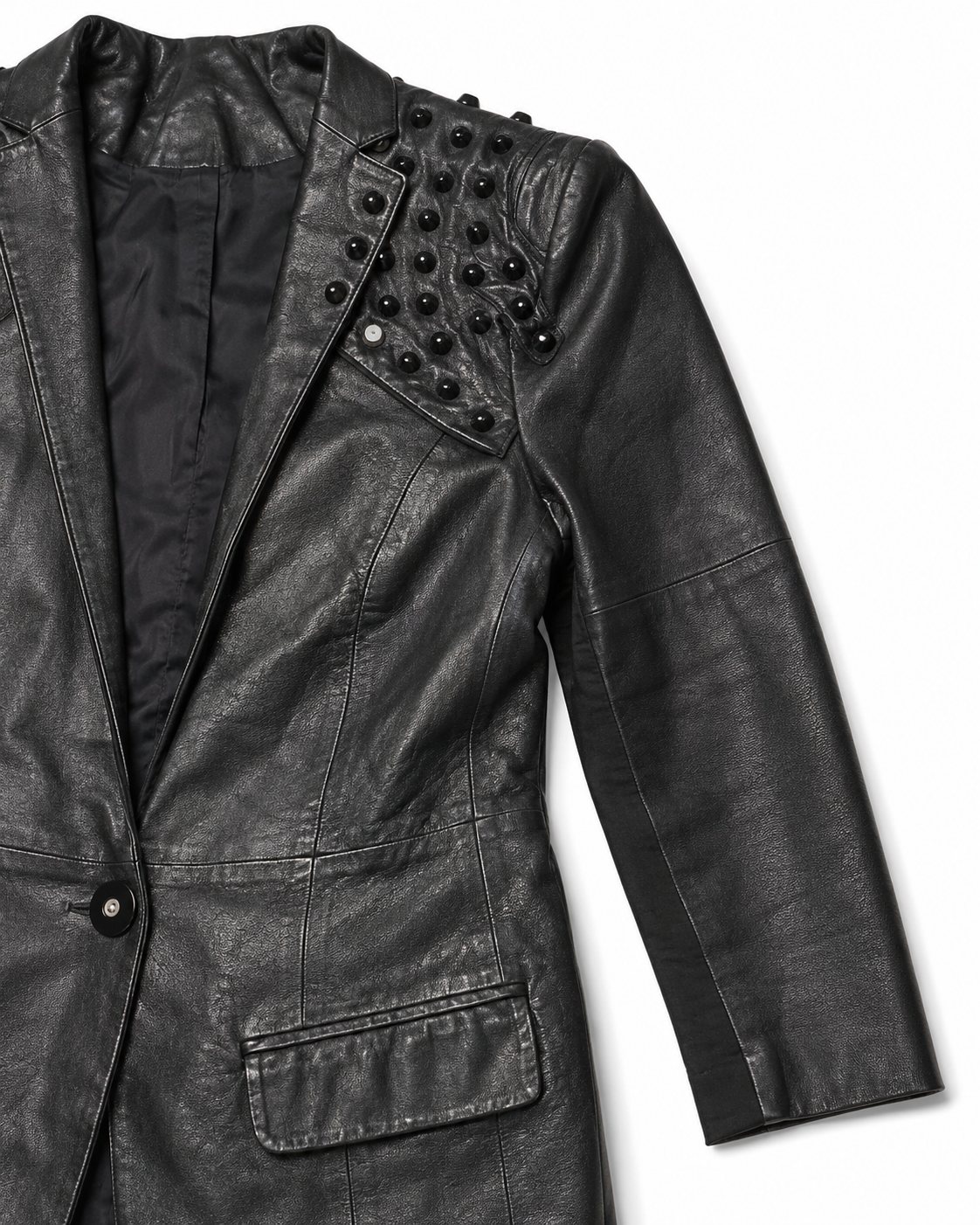 Studded Biker Moto Lambskin Jacket