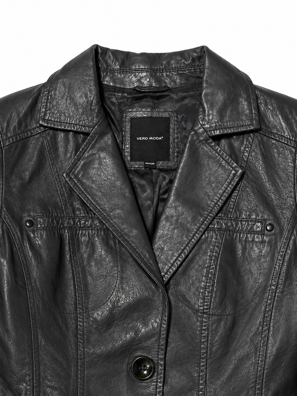 Vero Moda Lambskin Leather Moto Jacket