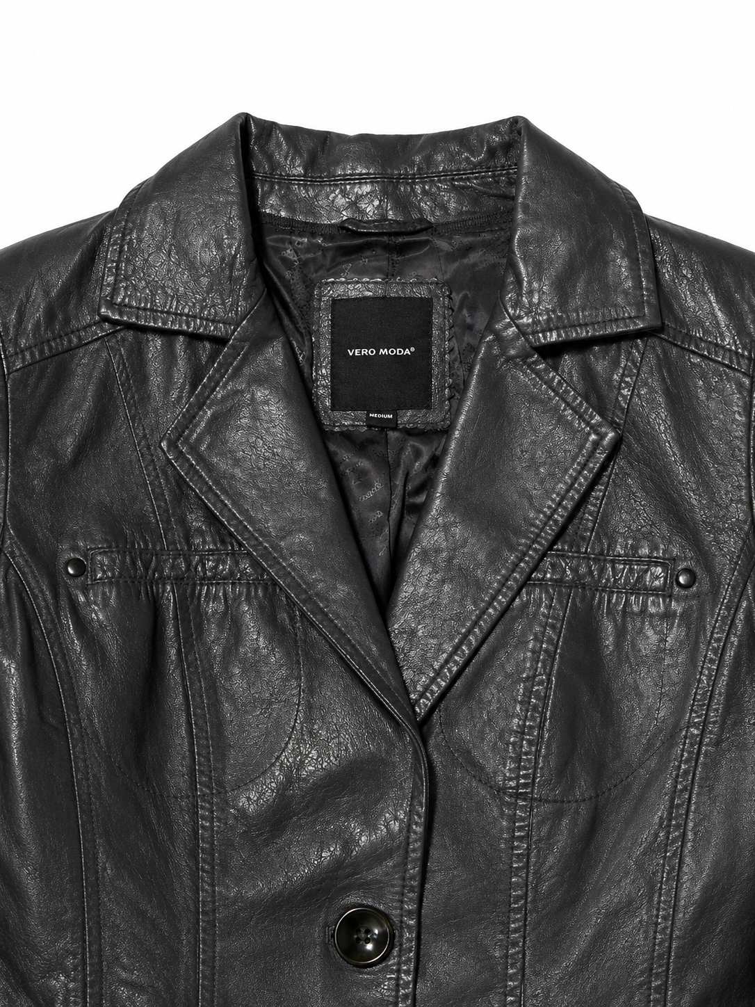 Vero Moda Lambskin Leather Moto Jacket