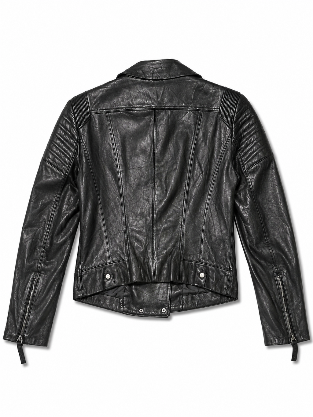 KL Vintage Lambskin Leather Moto Padded Jacket