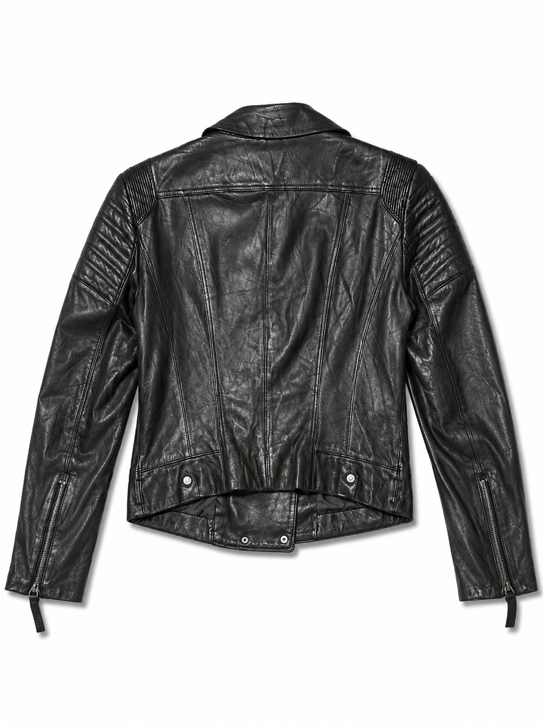 KL Vintage Lambskin Leather Moto Padded Jacket