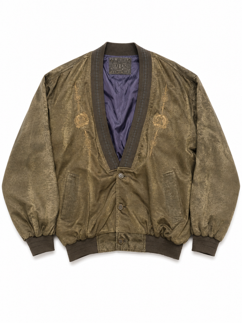 Black Studded Denim Graphic Vest (JC71) - FRAK/TURE Archive