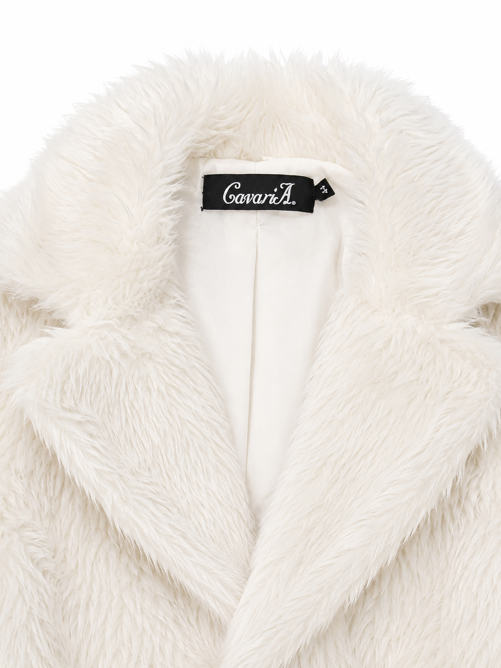 CavariA White Fur Jacket Y2K