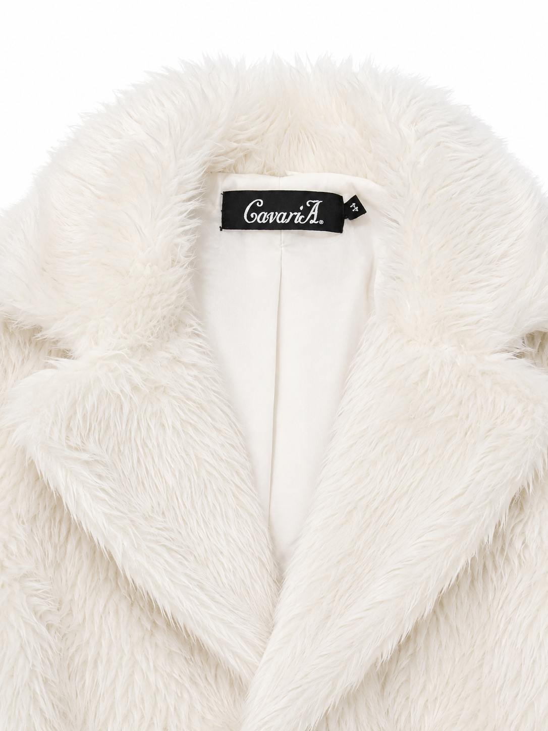 CavariA White Fur Jacket Y2K